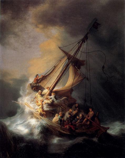 REMBRANDT Harmenszoon van Rijn Christ in the Storm on the Lake of Galilee, China oil painting art